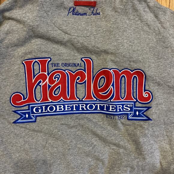 Vintage FUBU Harlem Globetrotters Mens XXL Gray Basketball Zip Sweatshirt - Picture 8 of 11